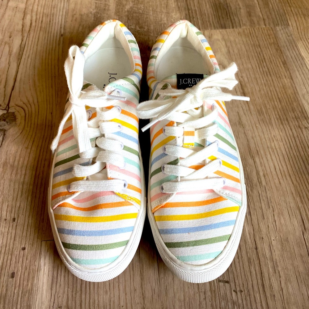 🌈 J. Crew Canvas Sneakers - Size 6